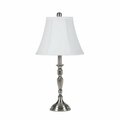 Yhior 24.5 in. Serge Satin Nickel Metal Table Lamp YH3107761